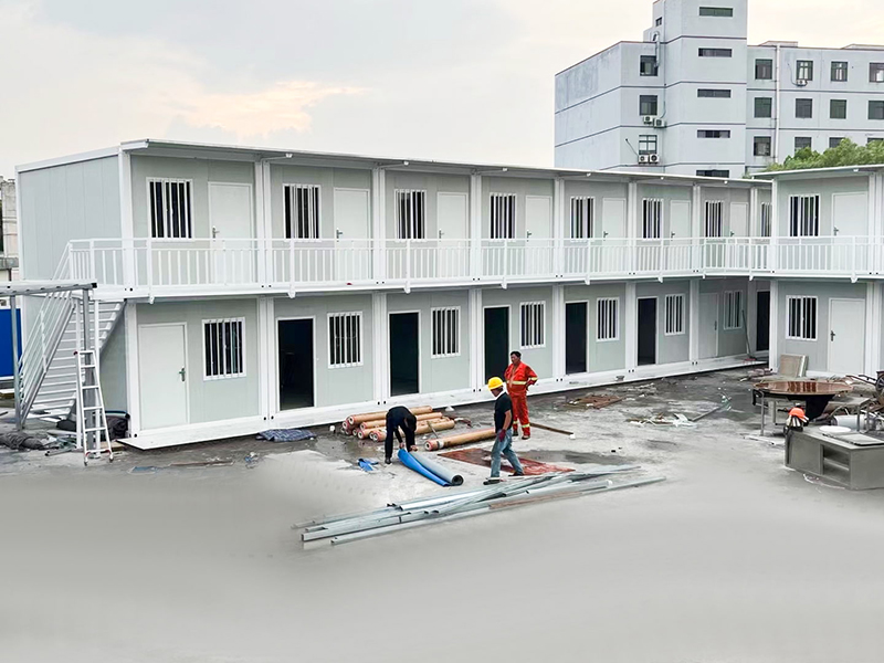 Myanmar byggeplass midlertidig sovesal hurtigmontert containerrom