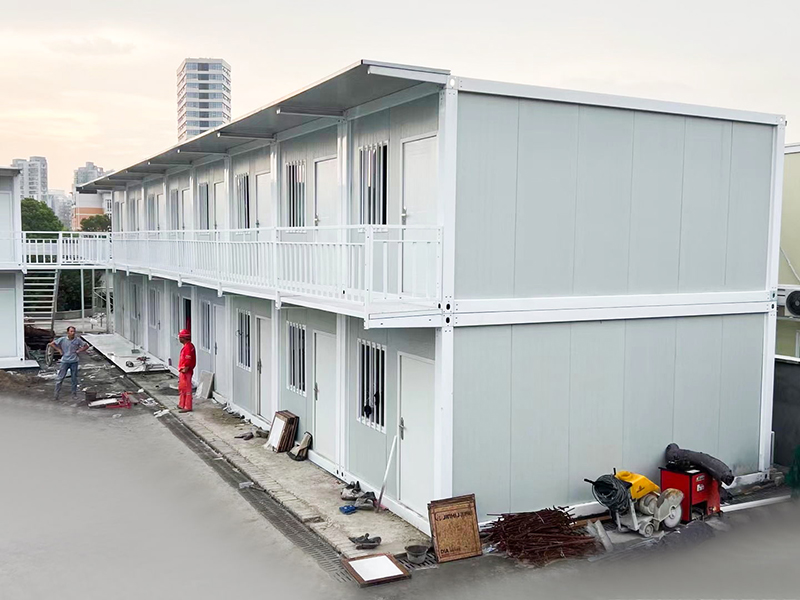 Myanmar byggeplass midlertidig sovesal hurtigmontert containerrom