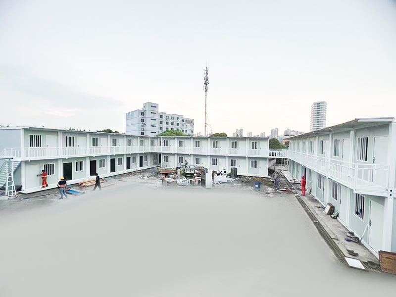 Myanmar byggeplass midlertidig sovesal hurtigmontert containerrom