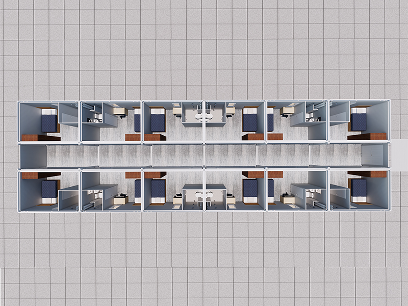 Koreansk ansatt sovesal Quick Shared Container Room