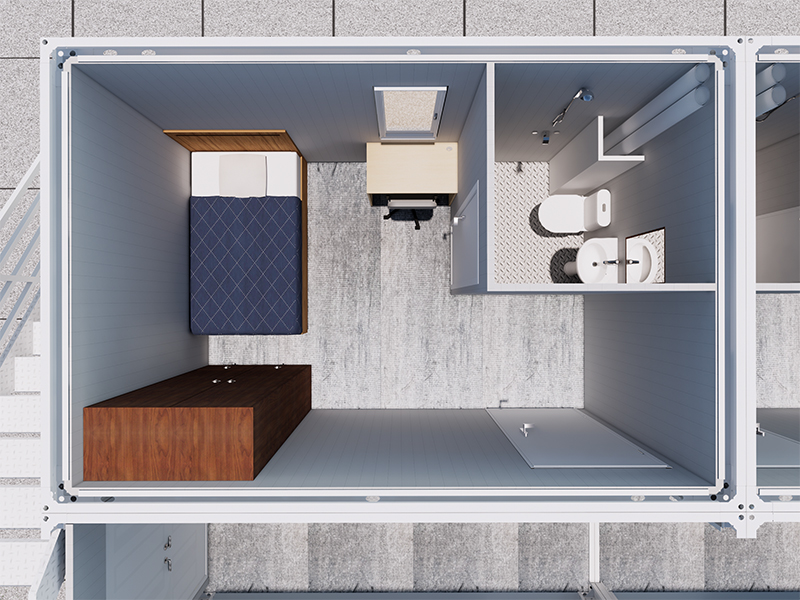 Koreansk ansatt sovesal Quick Shared Container Room